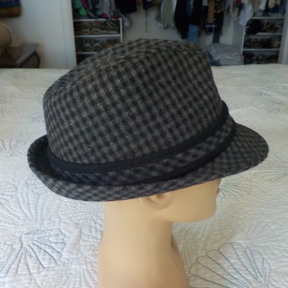 Hatter Co. Gray/Black Wool Fedora (Unisex) - Picture 6 of 10